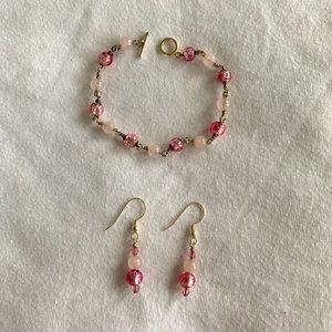 Bracelet and earrings-sterling silver